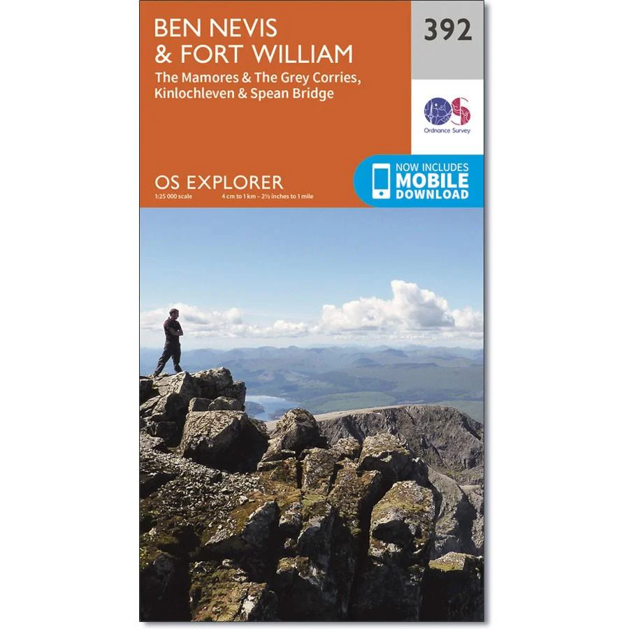 Ordnance Survey Explorer Map 392 Ben Nevis & Fort William