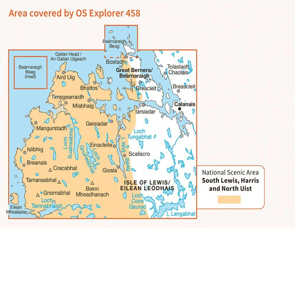 Ordnance Survey Explorer Map 458 West Lewis - Image 3