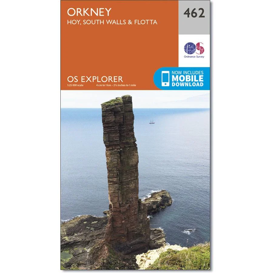 Ordnance Survey Explorer Map 462 Orkney - Hoy, South Walls & Flotta