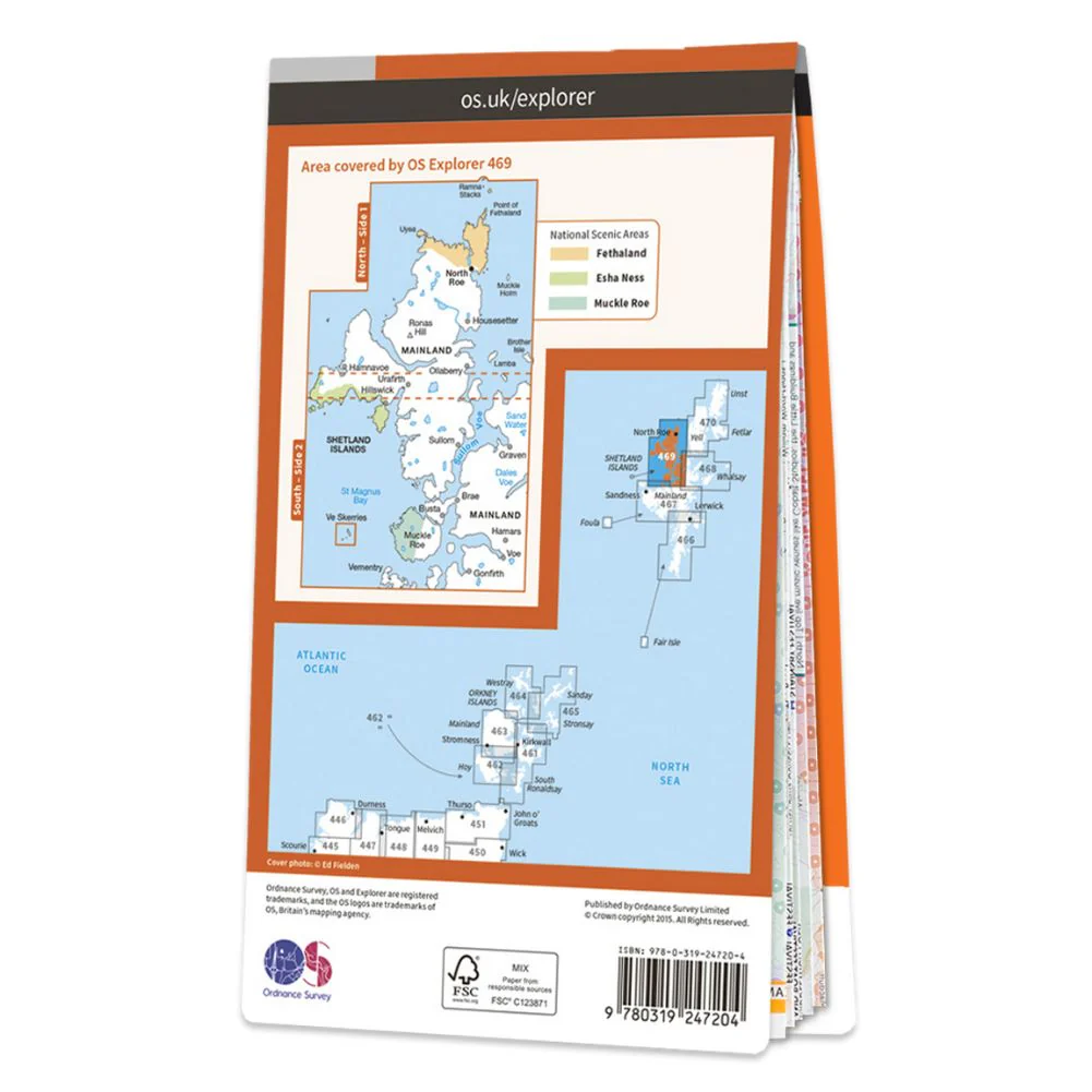 Ordnance Survey Explorer Map 469- Shetland - Mainland North West - North Roe & Sullom Voe - Image 4