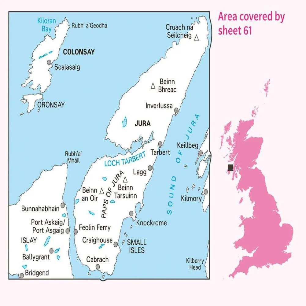 Ordnance Survey Landranger 61 Jura & Colonsay - Image 4