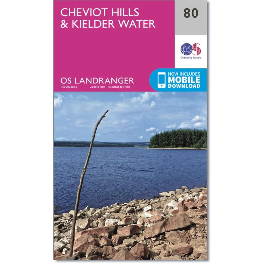 Ordnance Survey Landranger 80 - Cheviot Hills & Kielder Water
