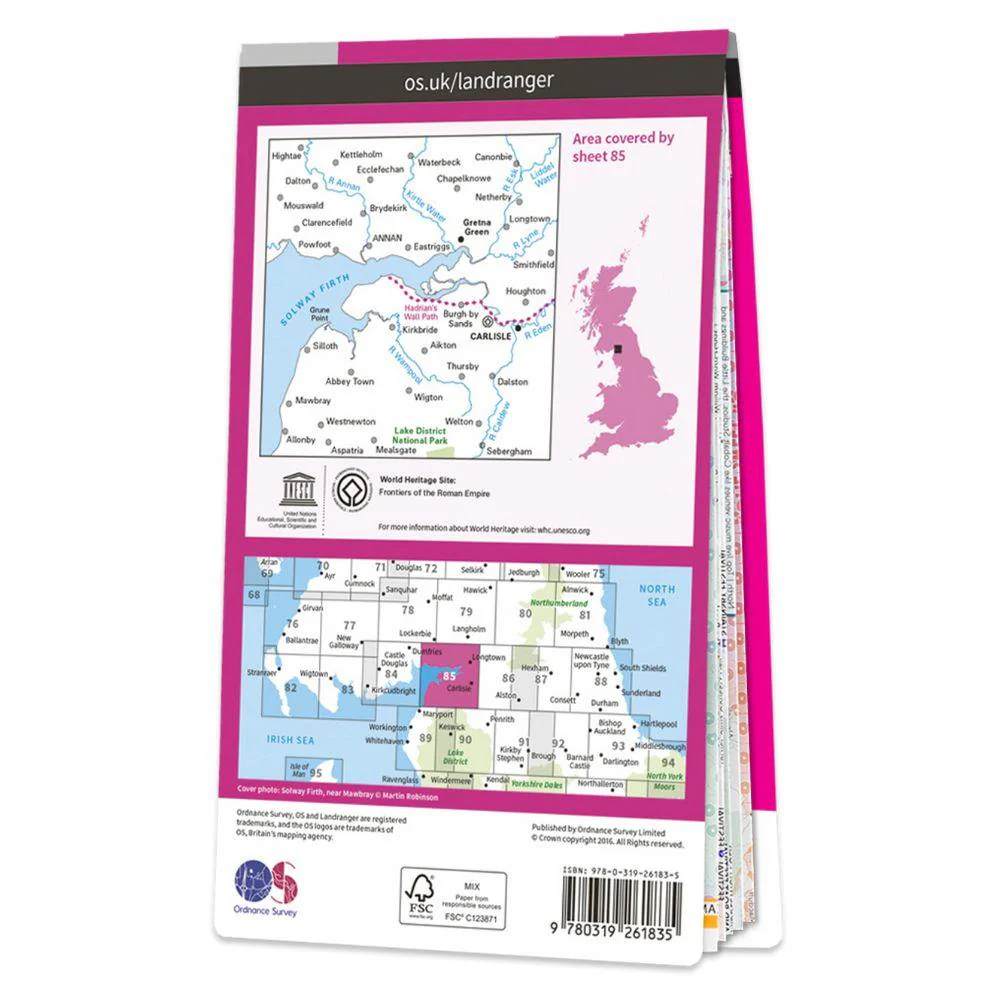 Ordnance Survey Landranger 85 - Carlisle & Solway Firth - Image 2