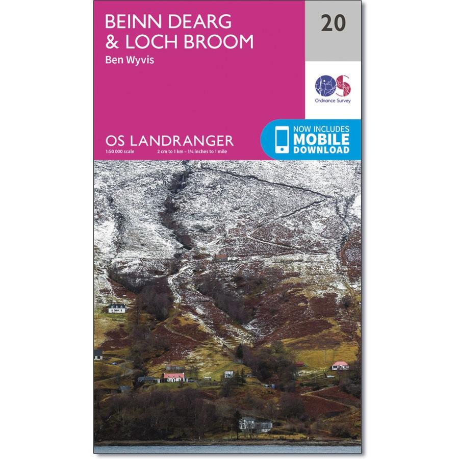 Ordnance Survey Landranger Map 20 Beinn Dearg & Loch Broom