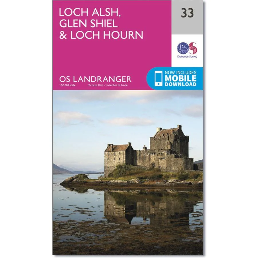 Ordnance Survey Landranger Map 33 Loch Alsh, Glen Shiel & Loch Hourn