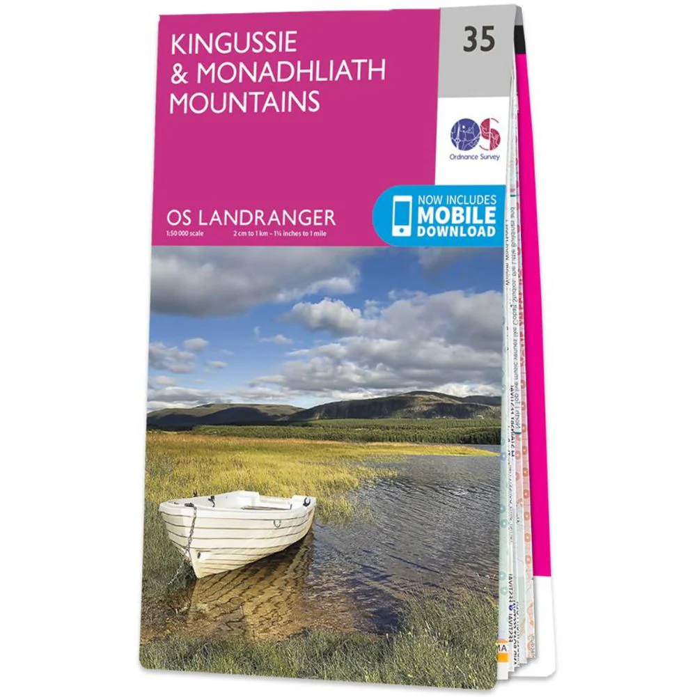 Ordnance Survey Landranger Map 35 Kingussie & Monadhliath Mountains - Image 2