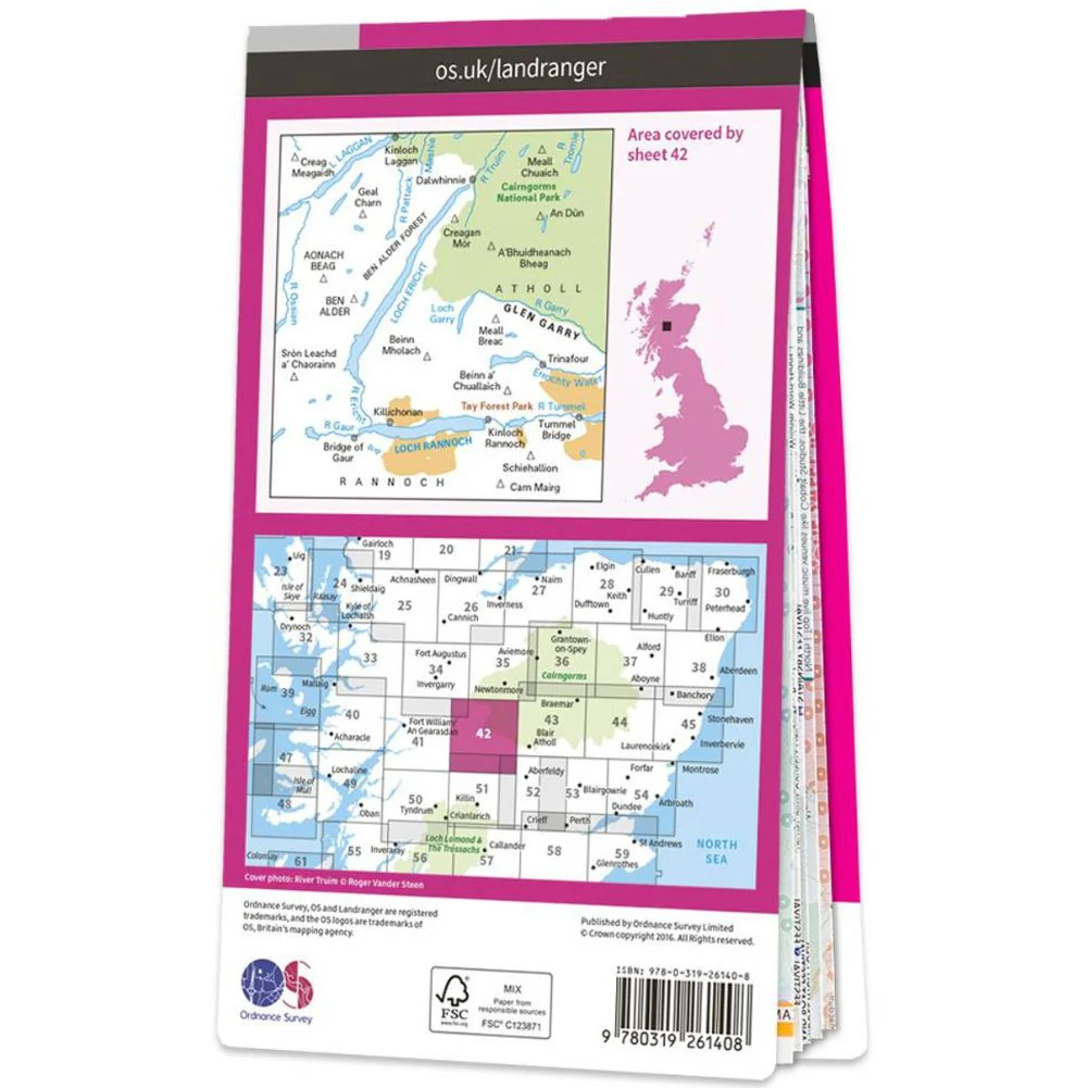 Ordnance Survey Landranger Map 42 Glen Garry & Loch Rannoch - Image 3