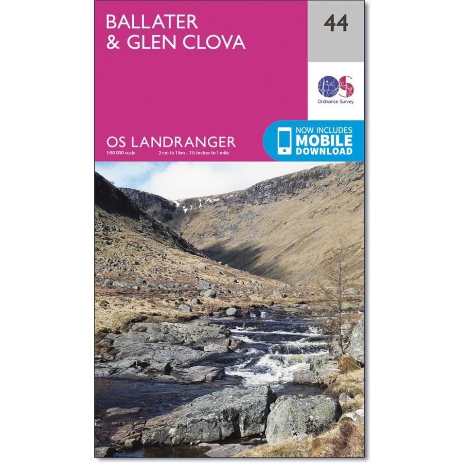 Ordnance Survey Landranger Map 44 Ballater & Glen Clova