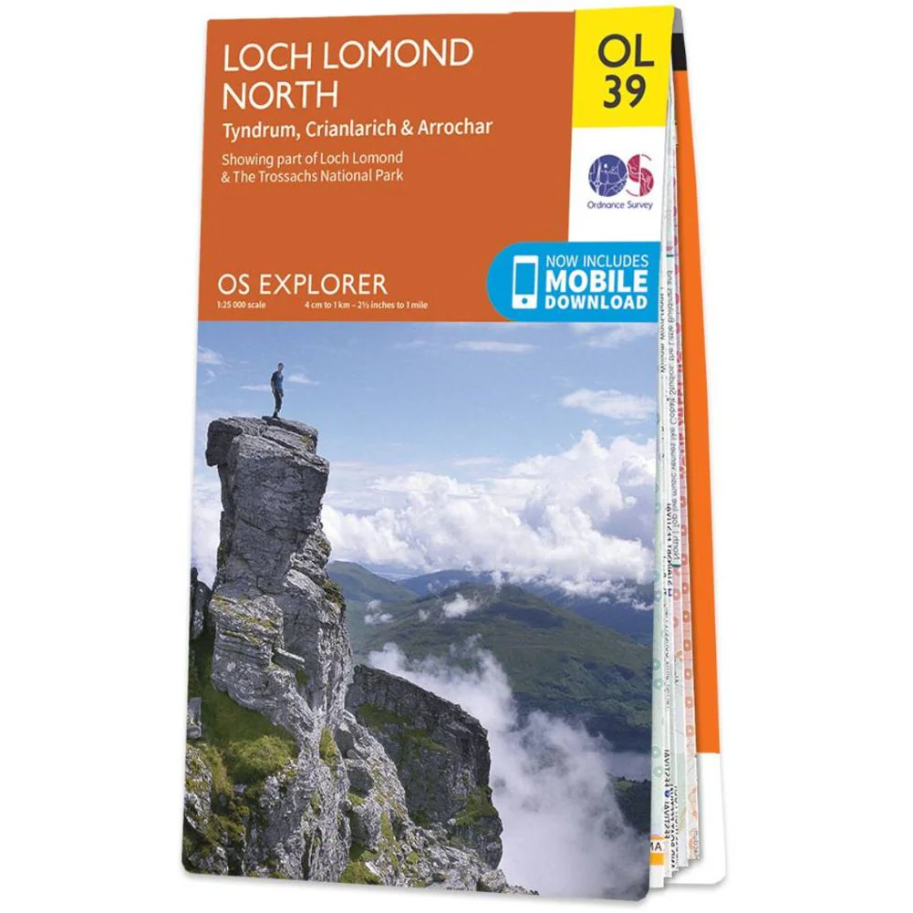 Ordnance Survey Explorer Map OL 39 Loch Lomond North - Image 2