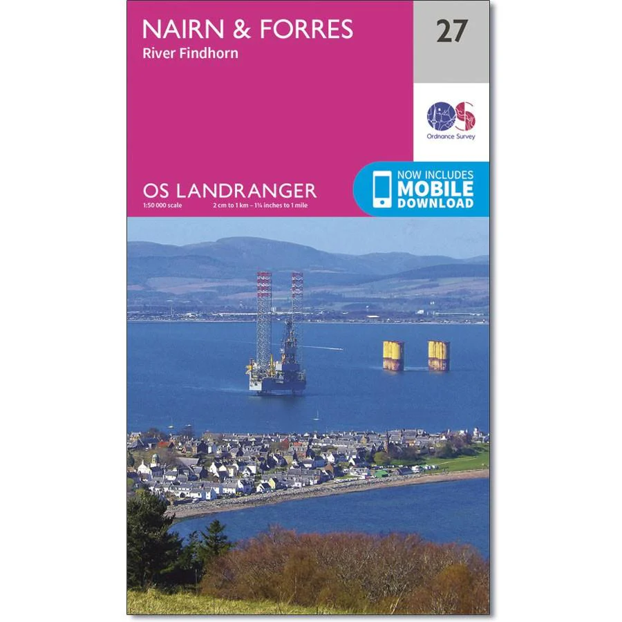 Ordnane Survey Landranger Map 27 Nairn & Forres