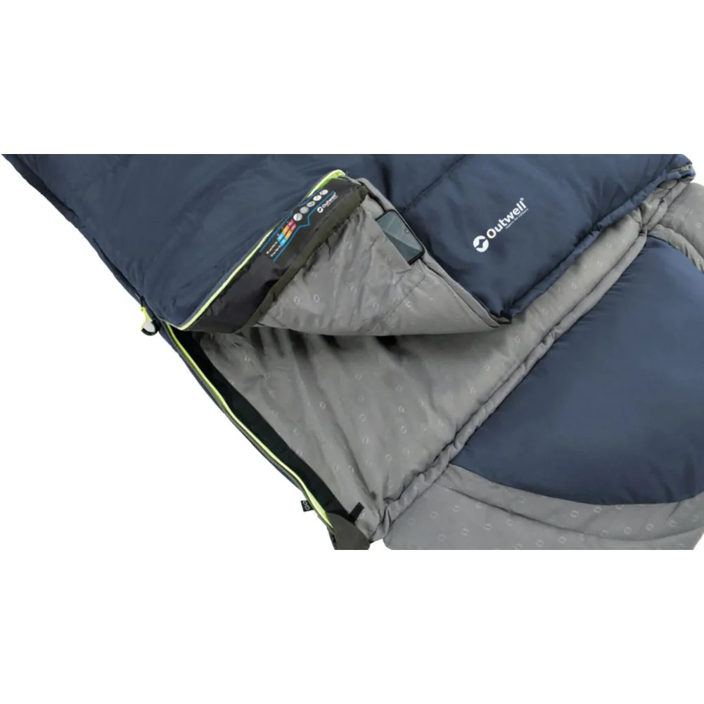 Outwell Contour Lux Reversible Sleeping Bag - Deep Blue - Image 3