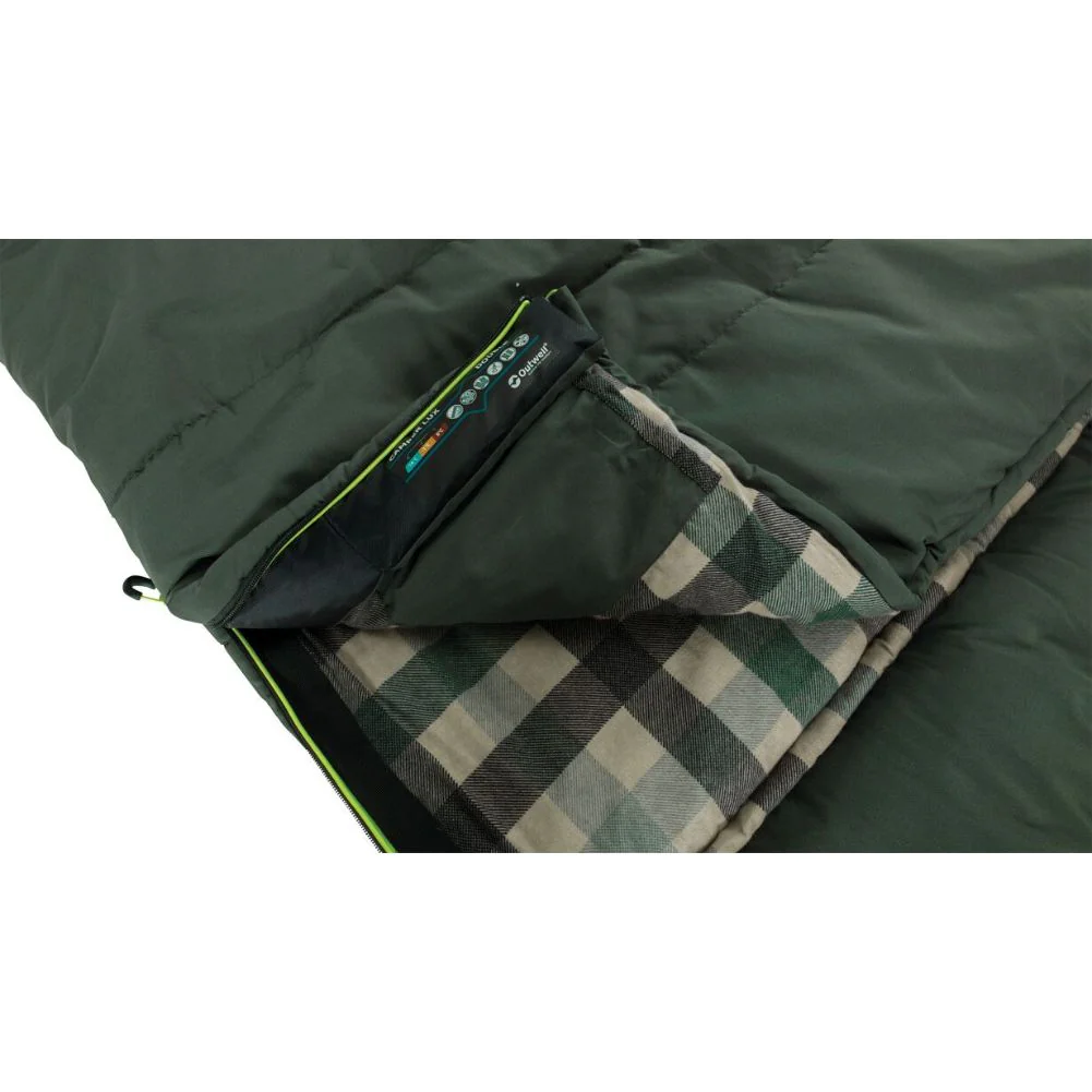 Outwell Camper Lux Double Sleeping Bag (Forest Green) - Image 4