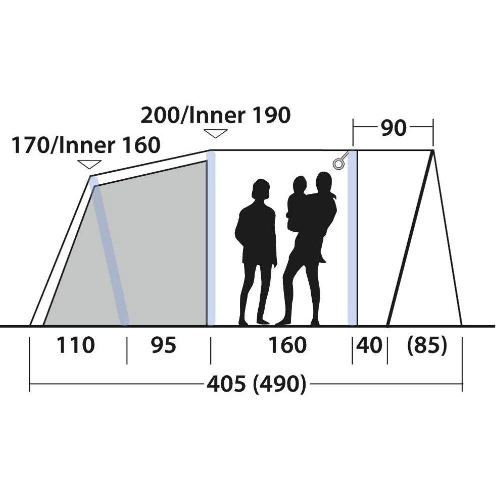 Outwell Sunhill 3 Air Tent - 3 Man Inflatable Tent - Image 16