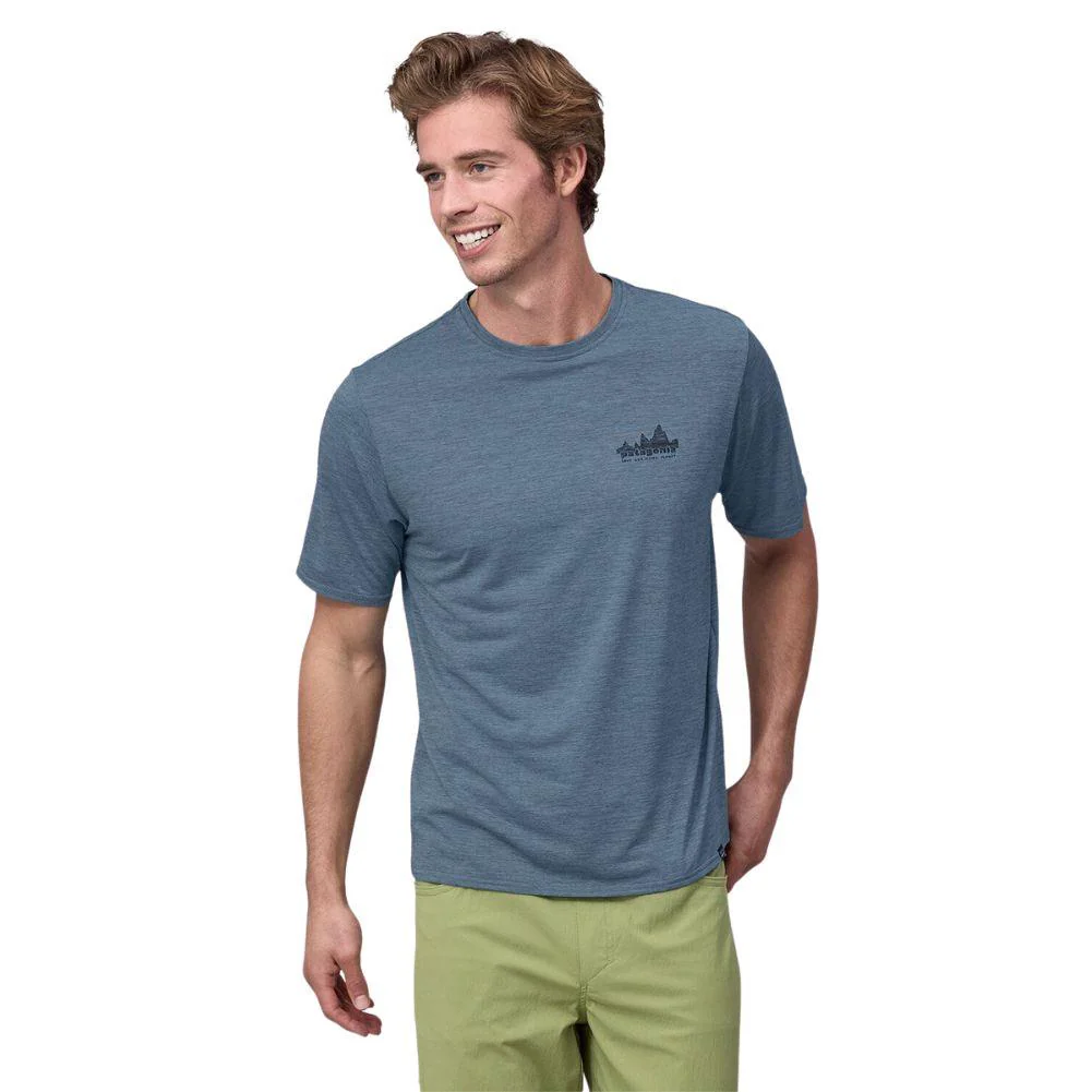 Patagonia Men's Capilene Cool Daily Graphic Shirt ('73 Skyline: Utility Blue X-Dye) - Image 3