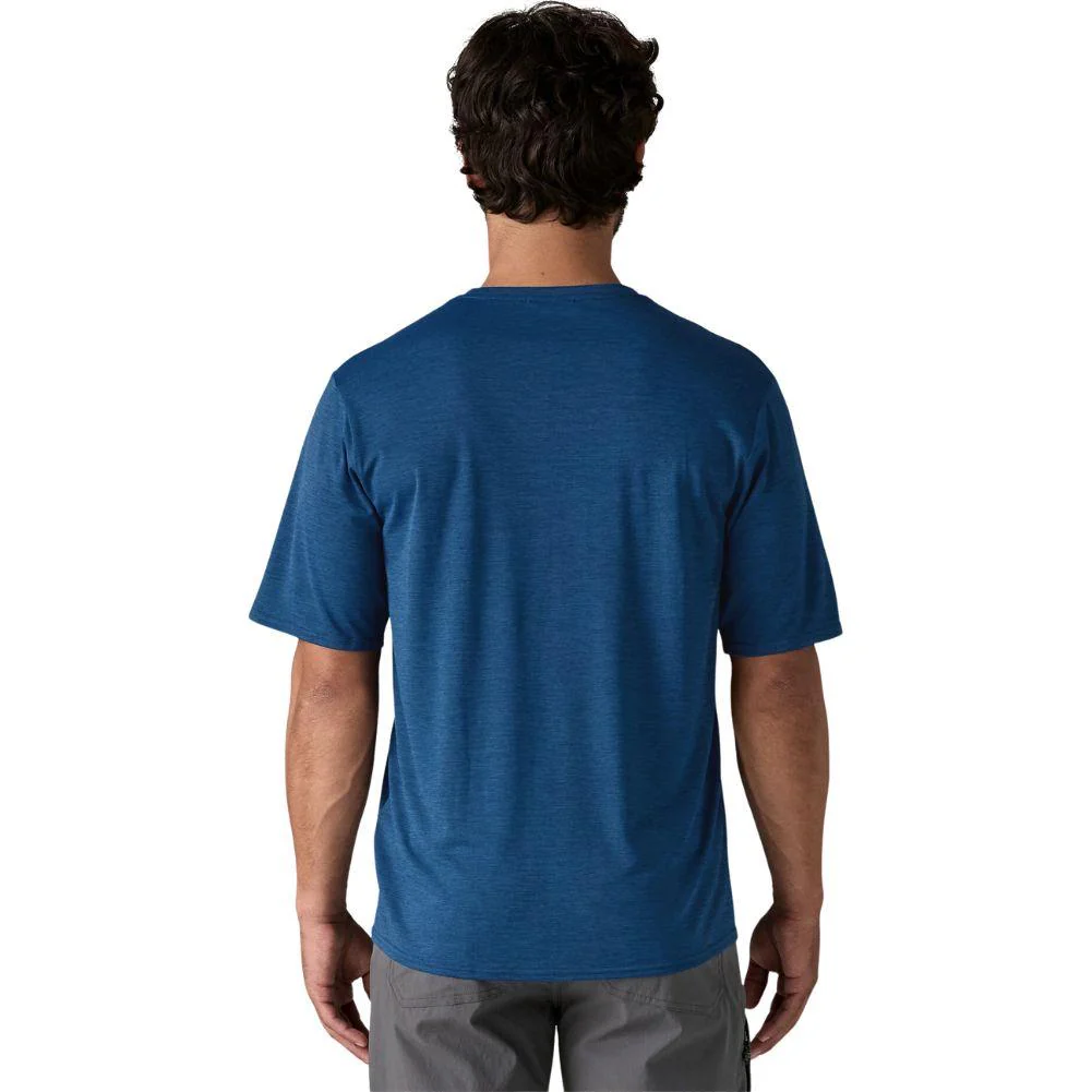 Patagonia Men's Capilene Cool Daily Graphic Shirt ('73 Text Logo: Clement Blue X-Dye) - Image 3