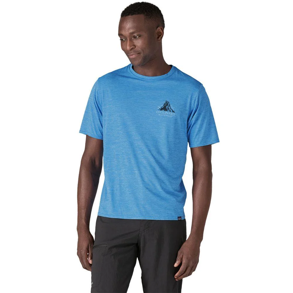 Patagonia Men's Capilene Cool Daily Graphic Shirt - Lands (Chouinard Crest: Vessel Blue X-Dye) - Image 3
