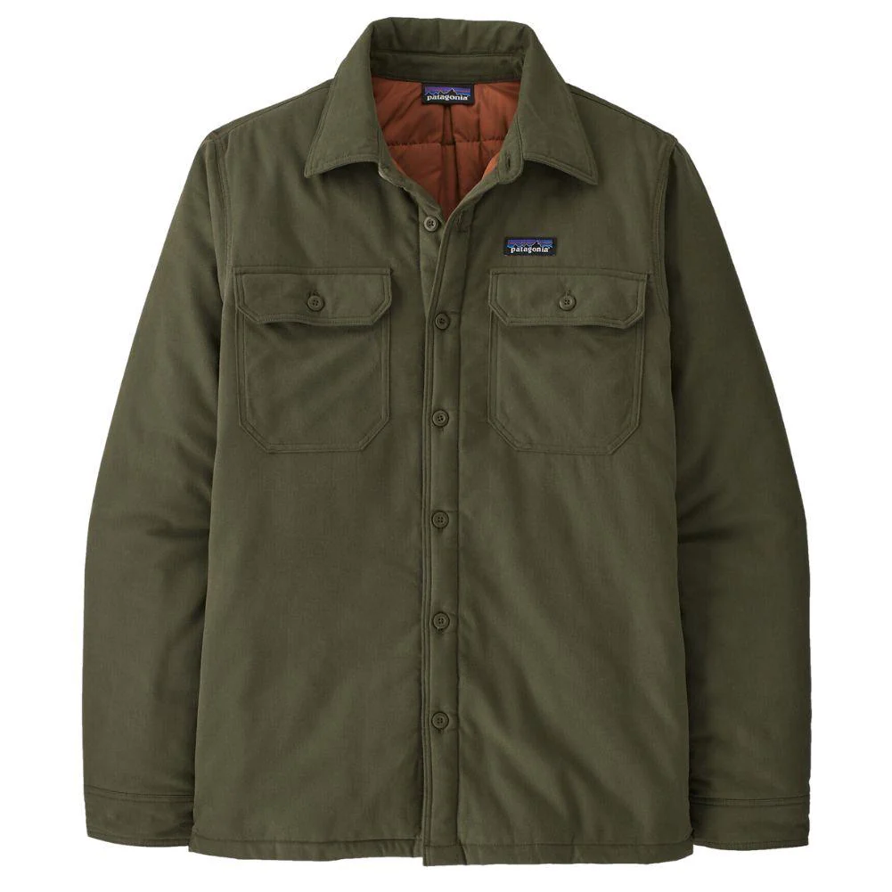 Patagonia Men's Insulated Organic Cotton Midweight Fjord Flannel Shirt (Basin Green)