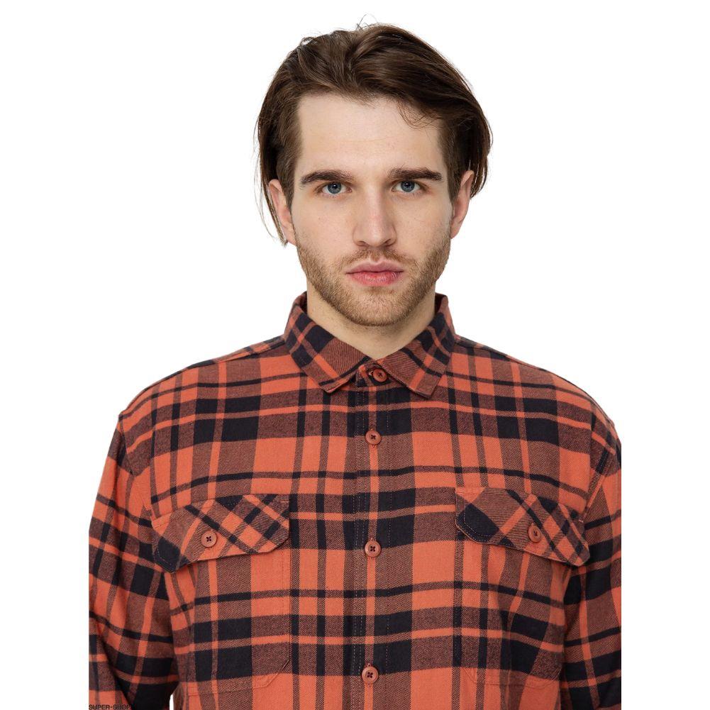 Patagonia Men's Insulated Organic Cotton Midweight Fjord Flannel Shirt (Ice Caps/Burl Red) - Image 4