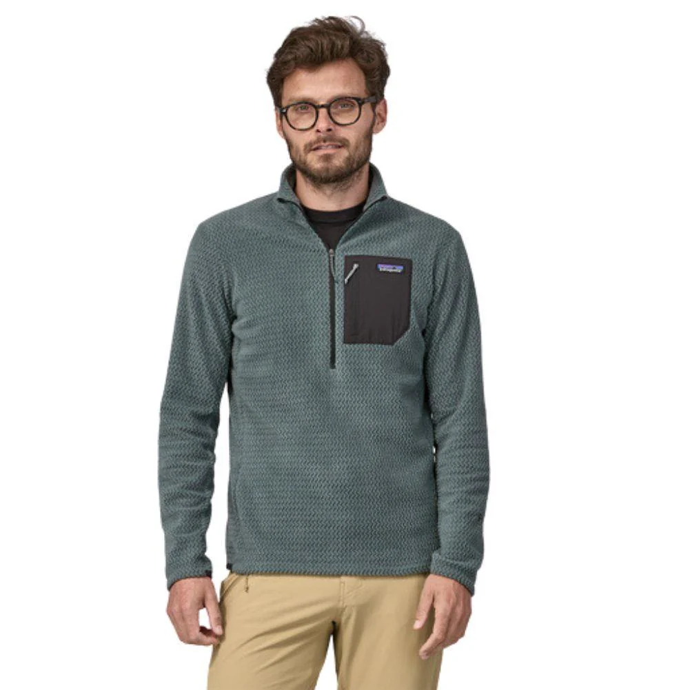 Patagonia Men's R1 Air zip-Neck (Nouveau Green) - Image 4