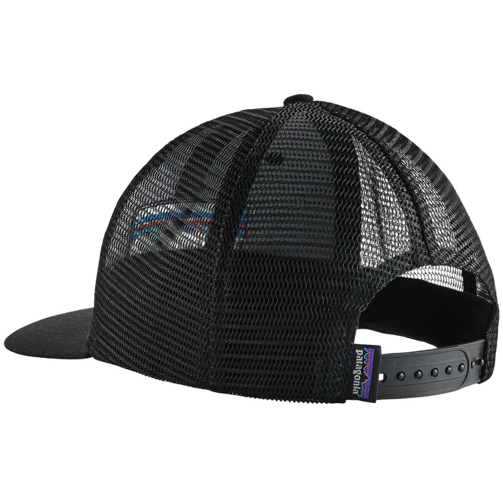 Patagonia P-6 Logo Trucker Hat (Black) - Image 2