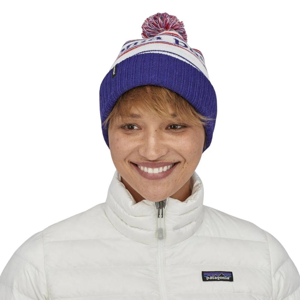 Patagonia Powder Town Beanie (Park Stripe/Viking Blue) - Image 2