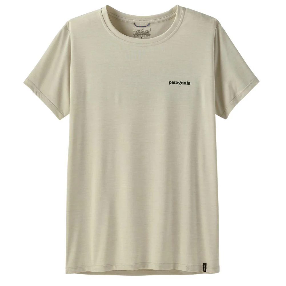 Patagonia Women's Capilene Cool Daily Shirt - Boardshort Logo (Dyno White)