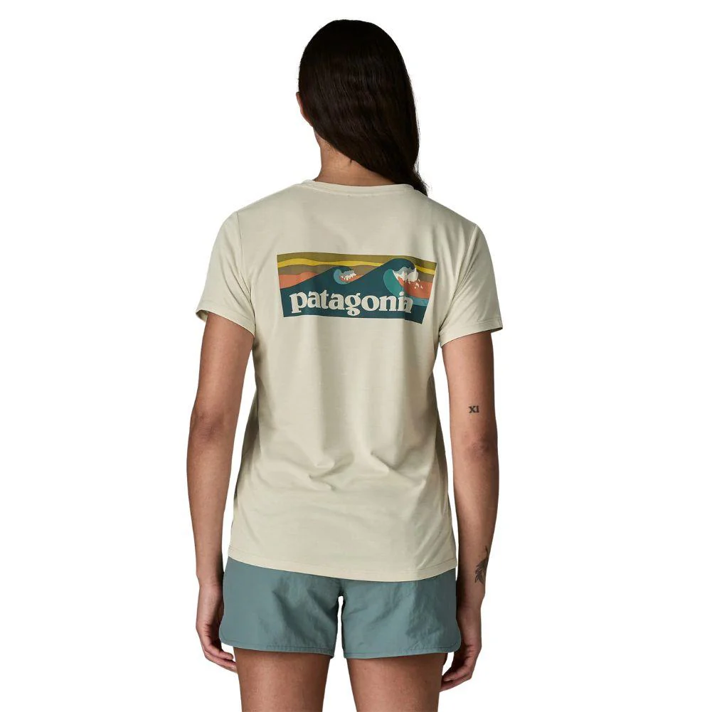 Patagonia Women's Capilene Cool Daily Shirt - Boardshort Logo (Dyno White) - Image 4