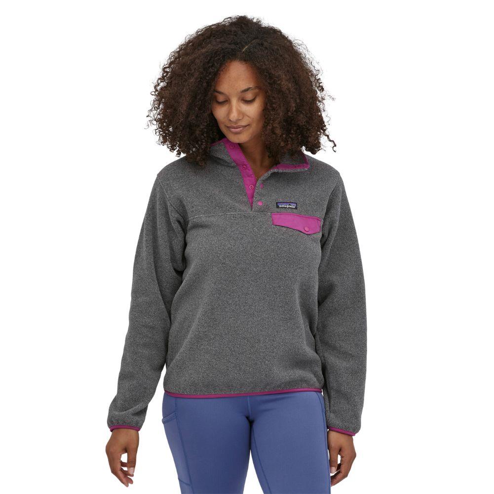 Patagonia Women's Lightweight Synchilla Snap-T Fleece Pullover(Nickel w/Amaranth Pink) - Image 2