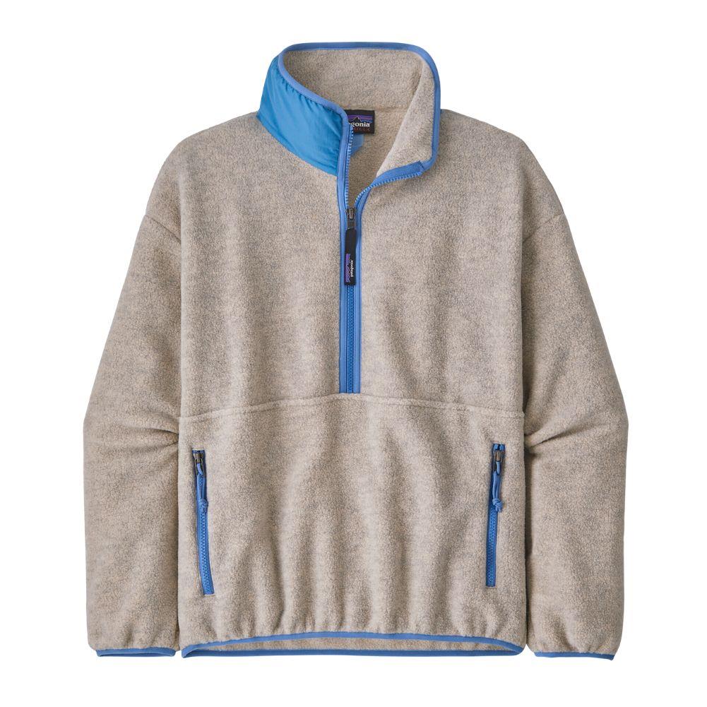 Patagonia Women's Synchilla Fleece Marsupial (Oatmeal Heather w/Blue Bird)
