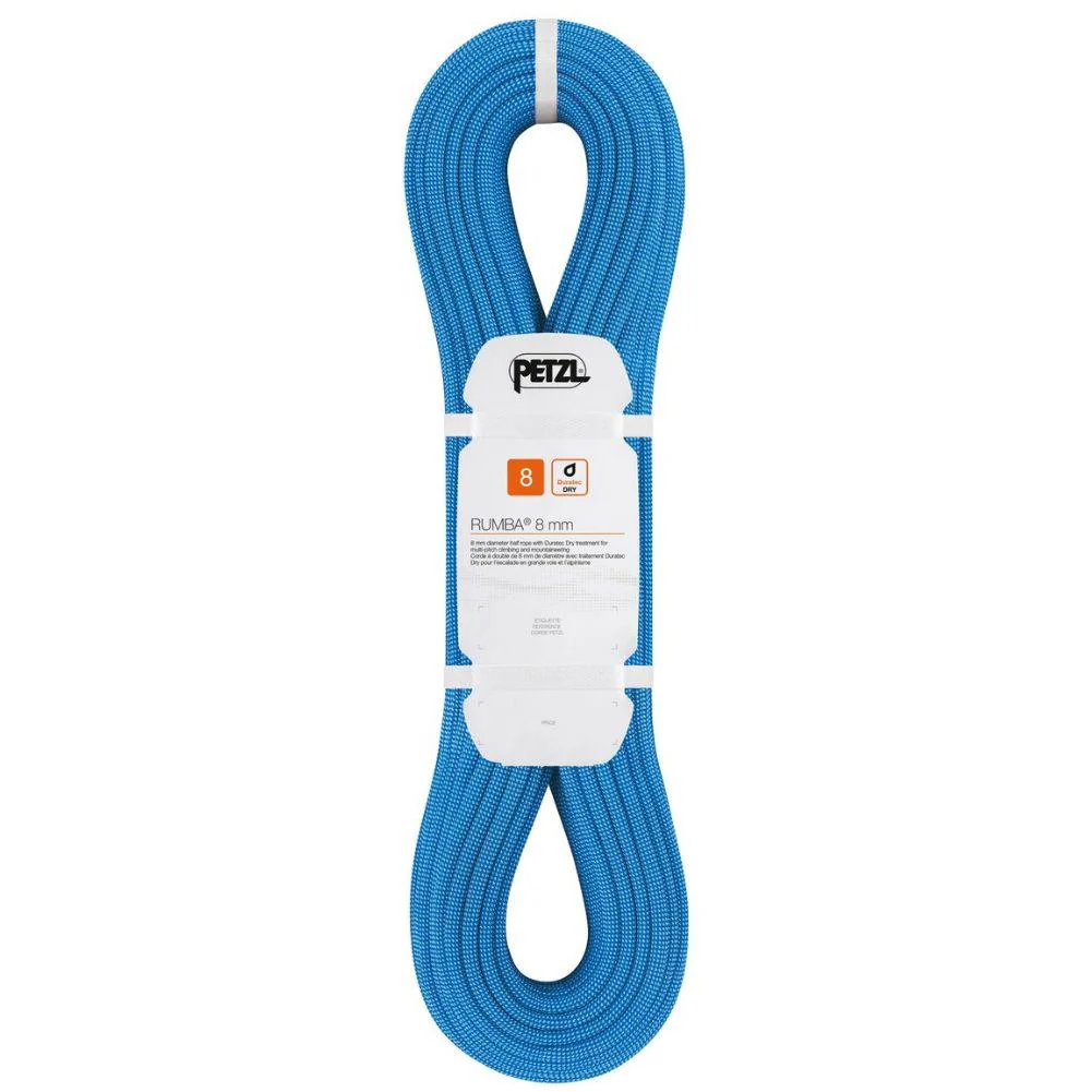 Petzl Rumba Duratec Dry Climbing Rope - 8mm x 50m (Half Rope) - Image 2