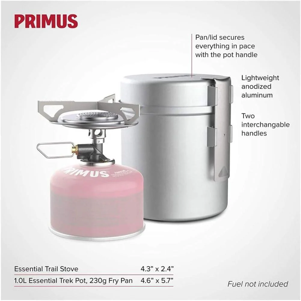 Primus Essential Trail Stove Kit - Lightweight Stove + Pot With Lid - Image 12