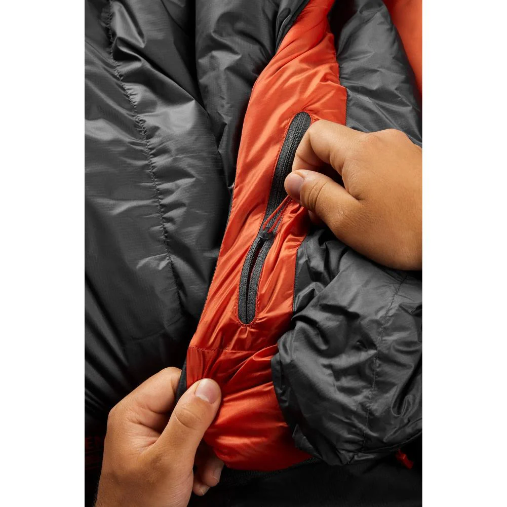 Rab Ascent 500 Down Sleeping Bag - Regular Left Zip (Graphene) - Image 7