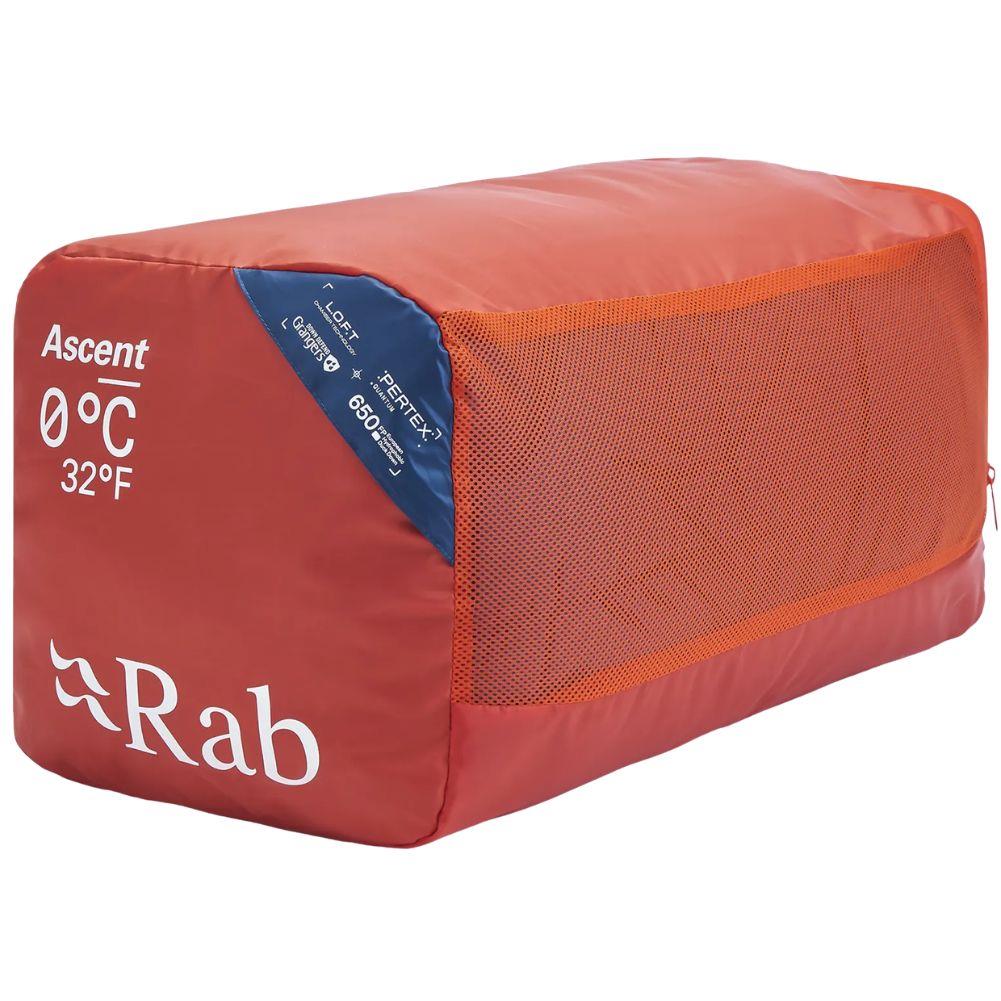 Rab Ascent Down Sleeping Bag (0°C) - Regular - Left Zip (Tempest Blue/Maya Blue) - Image 3