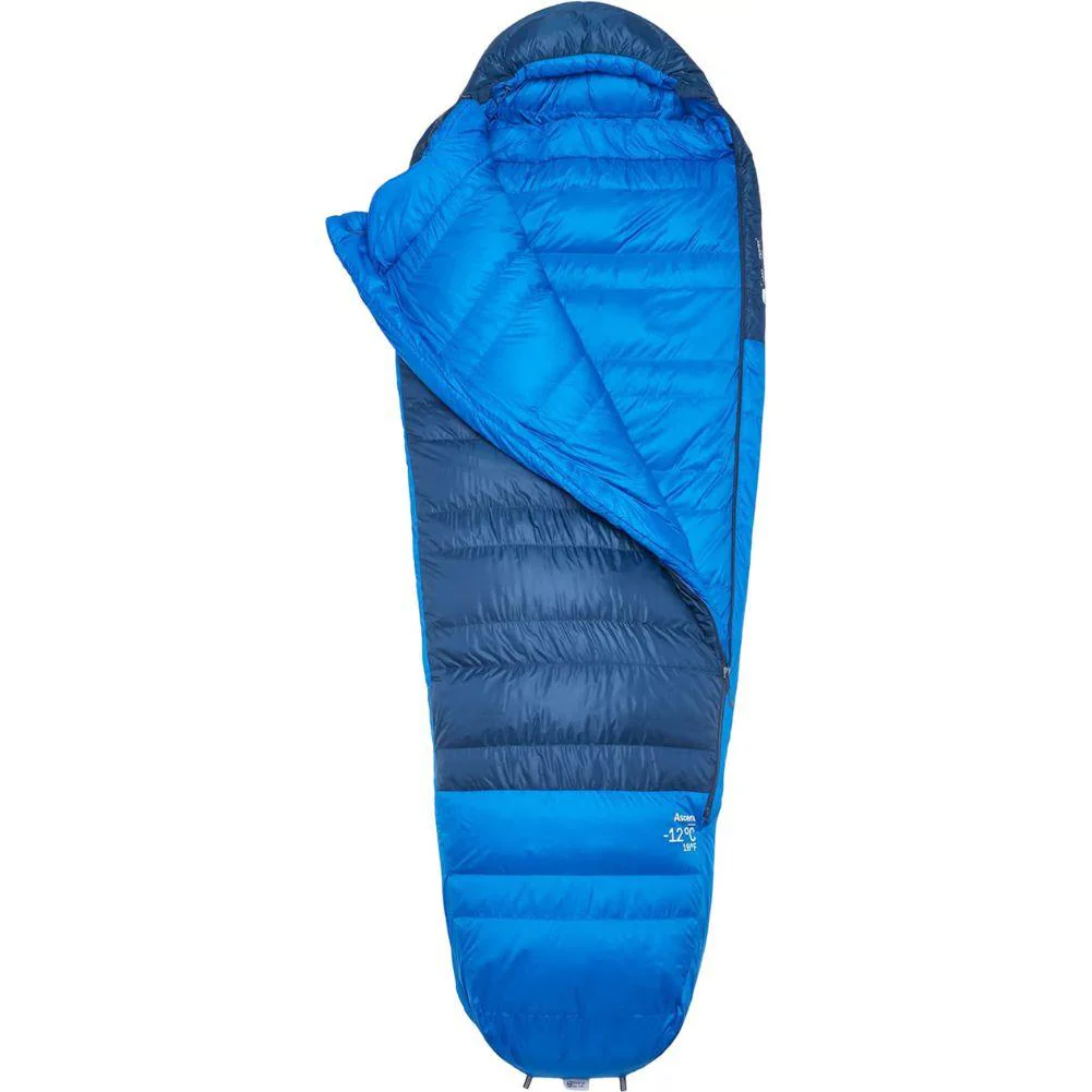Rab Ascent Down Sleeping Bag (-12°C) - X-Long Wide - Left Zip (Tempest Blue/Maya Blue) - Image 2