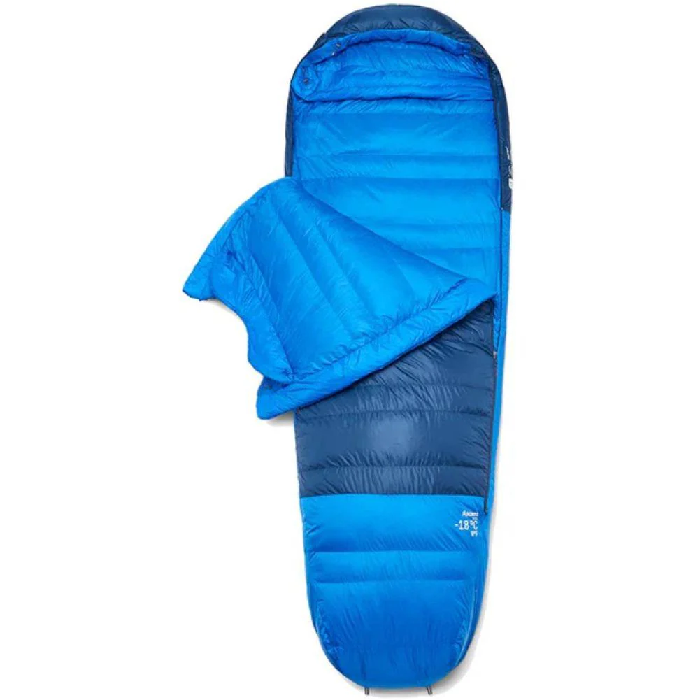 Rab Ascent Down Sleeping Bag (-18°C) - Regular - Left Zip (Tempest Blue/Maya Blue) - Image 2