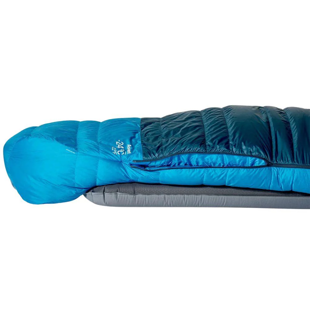 Rab Ascent Down Sleeping Bag (-18°C) - Regular - Left Zip (Tempest Blue/Maya Blue) - Image 6