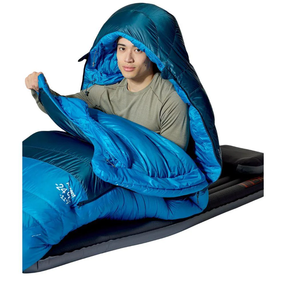 Rab Ascent Down Sleeping Bag (-18°C) - Regular - Left Zip (Tempest Blue/Maya Blue) - Image 7
