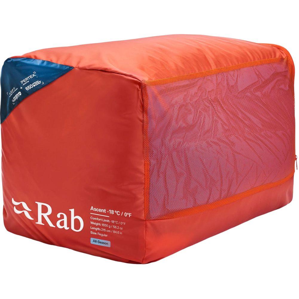 Rab Ascent Down Sleeping Bag (-18°C) - Regular - Left Zip (Tempest Blue/Maya Blue) - Image 8