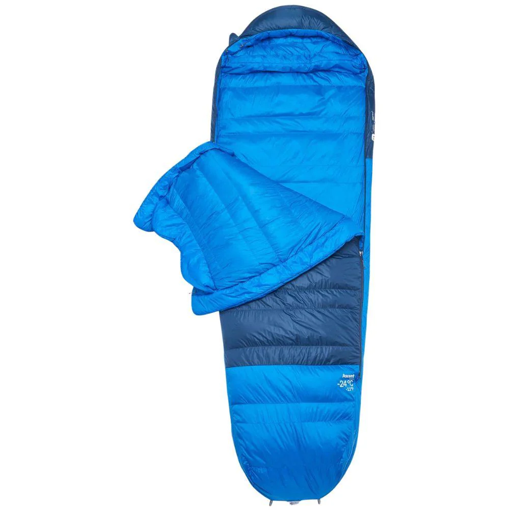 Rab Ascent Down Sleeping Bag (-24°C) - Regular - Left Zip (Tempest Blue/Maya Blue) - Image 3
