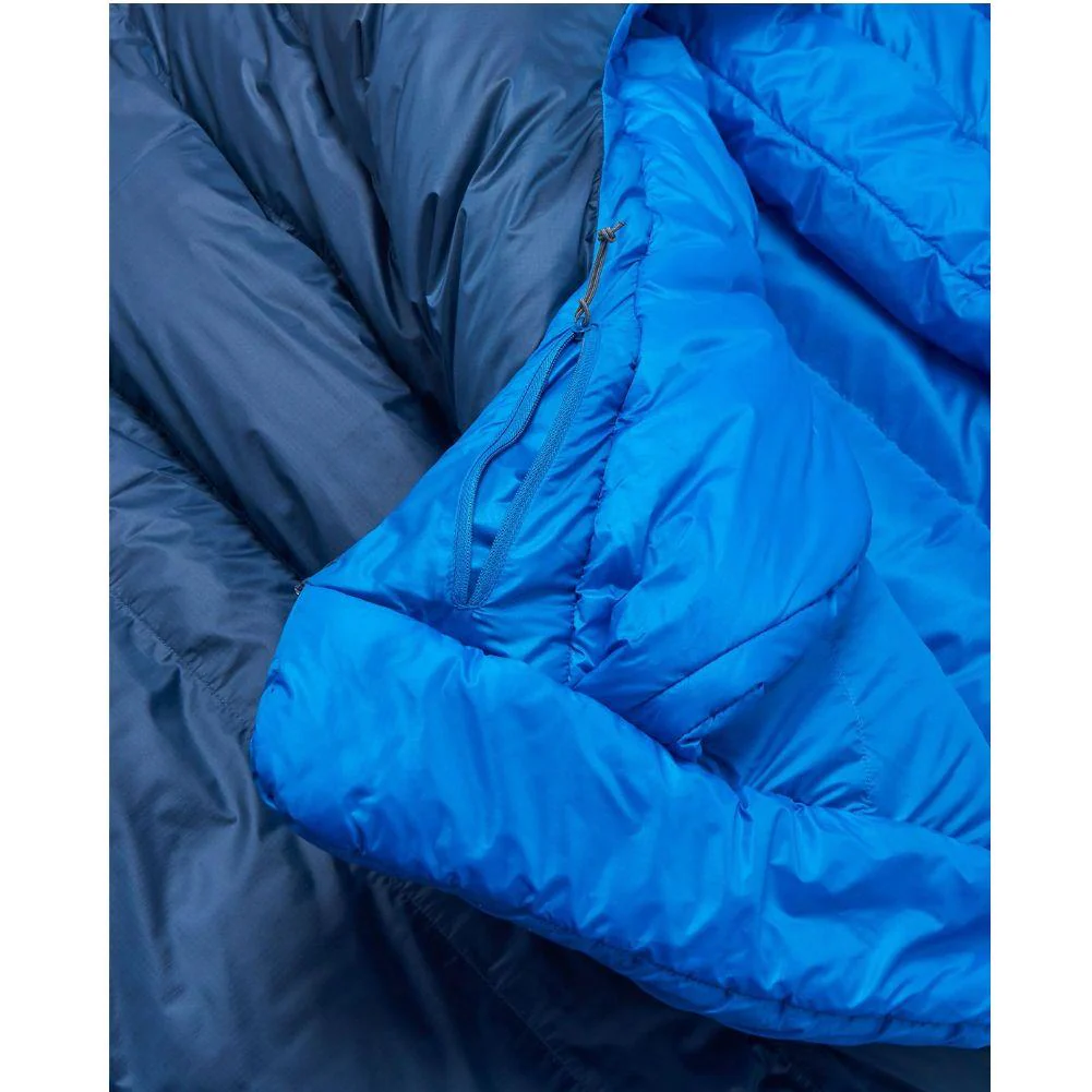 Rab Ascent Down Sleeping Bag (-24°C) - Regular - Left Zip (Tempest Blue/Maya Blue) - Image 4
