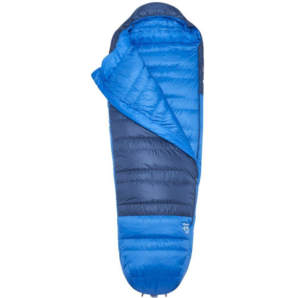 Rab Ascent Down Sleeping Bag (-6°C) - Long - Left Zip (Tempest Blue/Maya Blue) - Image 2