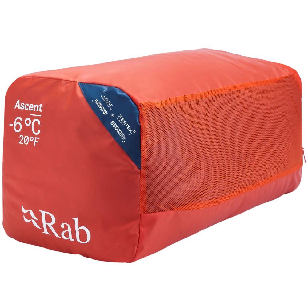 Rab Ascent Down Sleeping Bag (-6°C) - Regular - Left Zip (Tempest Blue/Maya Blue) - Image 3