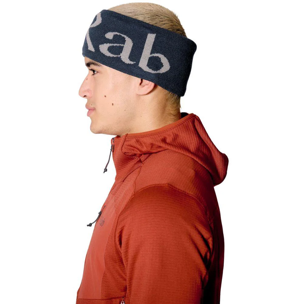 Rab Knitted Logo Headband (Tempest Blue/Light Zinc) - Image 3
