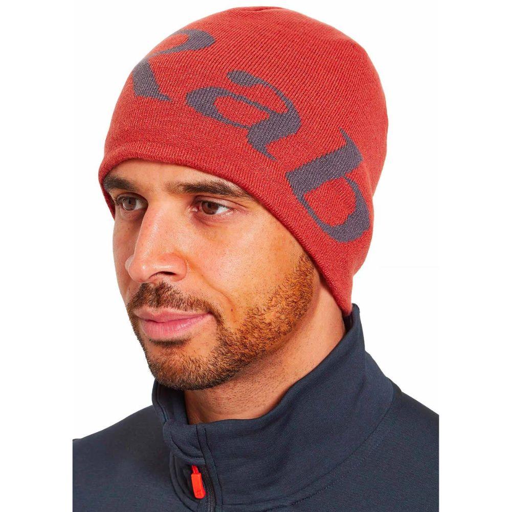 Rab Logo Beanie (Tuscan Red/Graphene) - Image 2