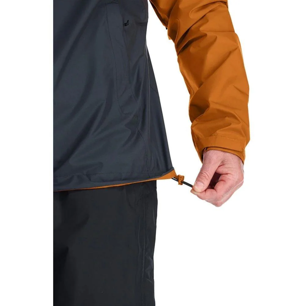 RAB Men's Downpour Eco Waterproof Jacket (Marmalade/Beluga) - Image 5