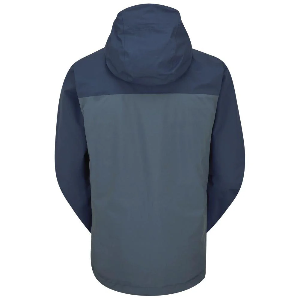 RAB Men's Downpour Eco Waterproof Jacket (Tempest Blue/Orion Blue) - Image 2