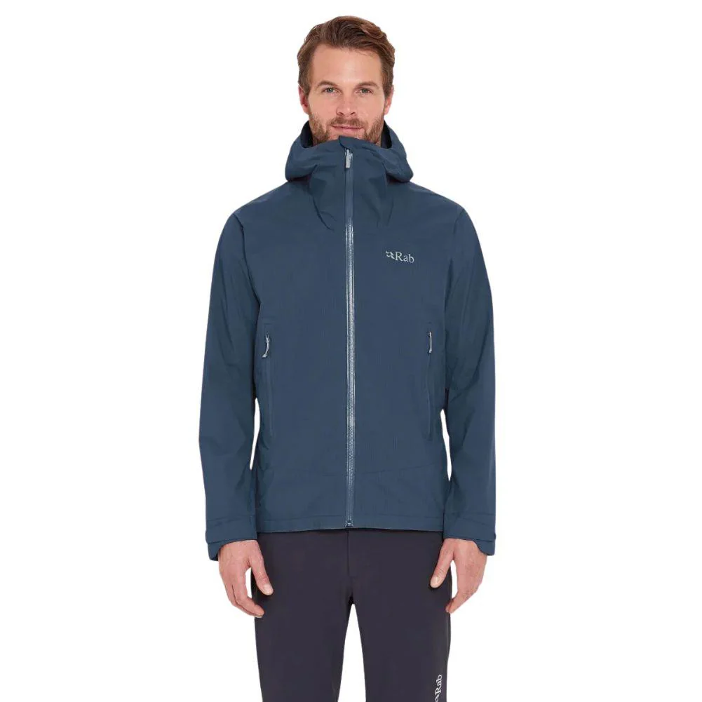 Rab Men's Downpour Light Waterproof Jacket (Tempest Blue) - Image 3