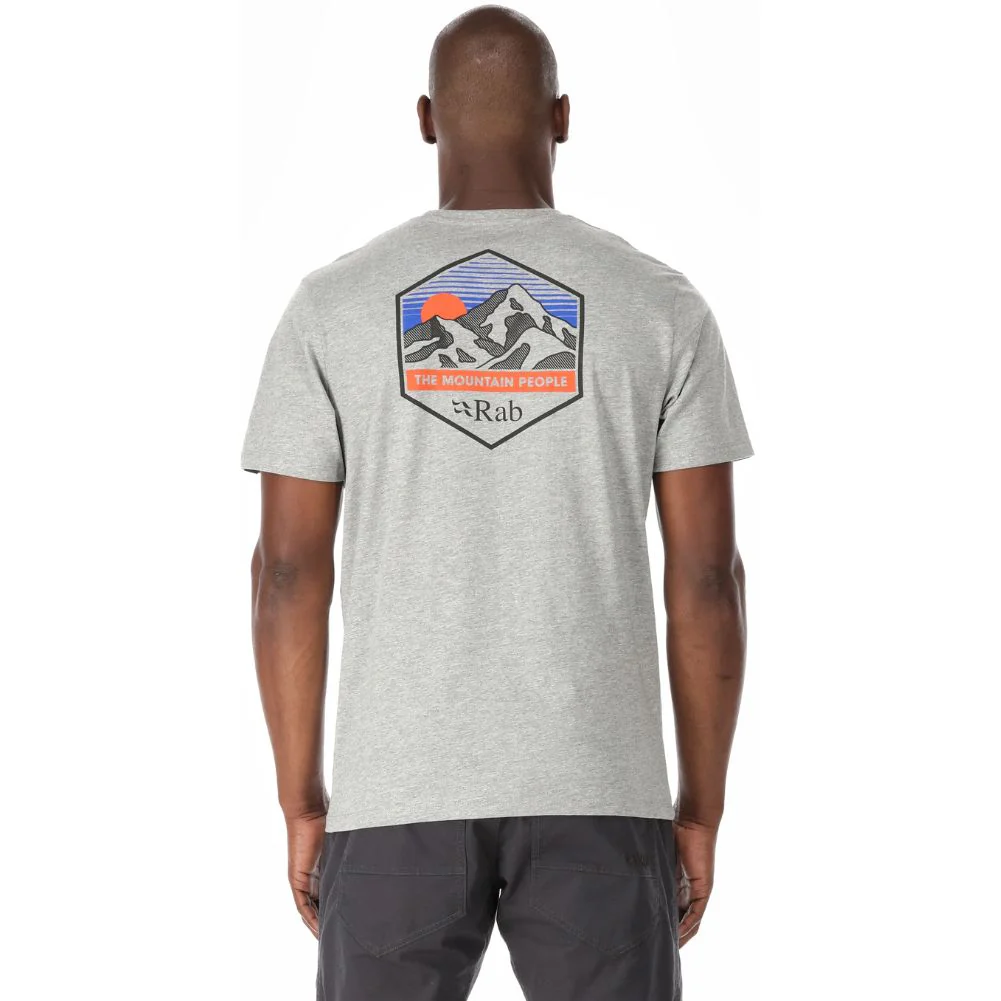 Rab Men's Stance Mountain Peak Tee (Grey Marl) - Image 3