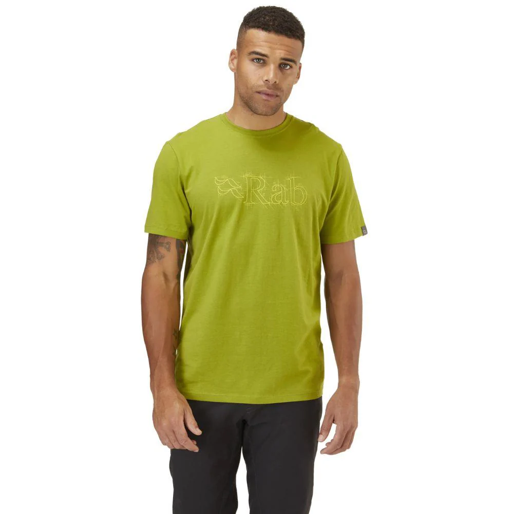 Rab Men's Stance Sketch Organic Cotton Tee (Aspen Green) - Image 3