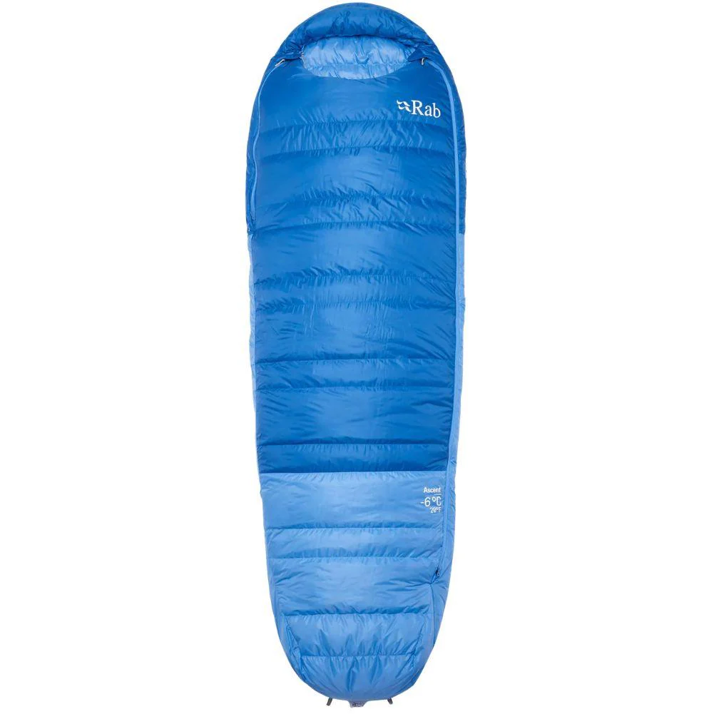 Rab Women's Ascent Down Sleeping Bag (-6°C) - Regular - Left Zip (Dark Bluebird/Bluebird)